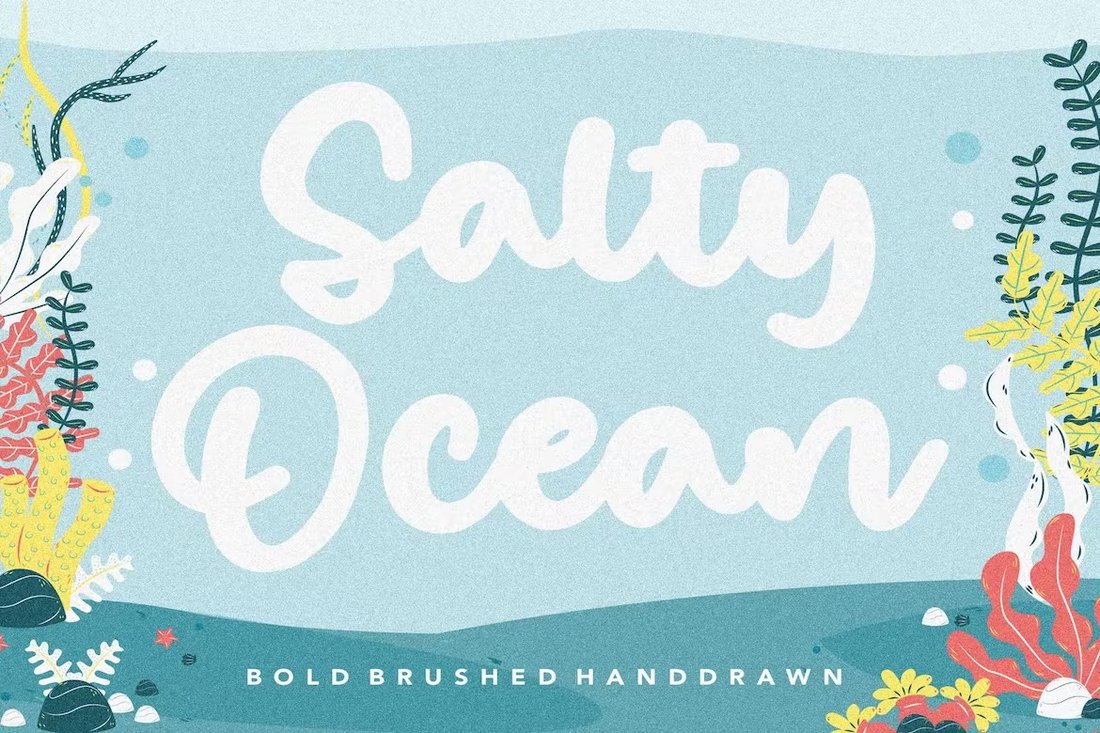 Salty Ocean - Cute Nautical Brush Font