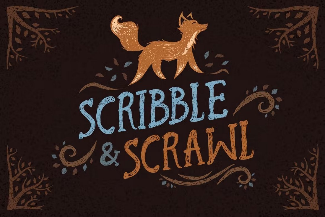 Scribble & Scrawl Illustrator Brushes