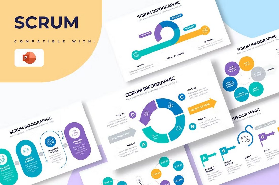 Scrum PowerPoint Infographics Animated Template