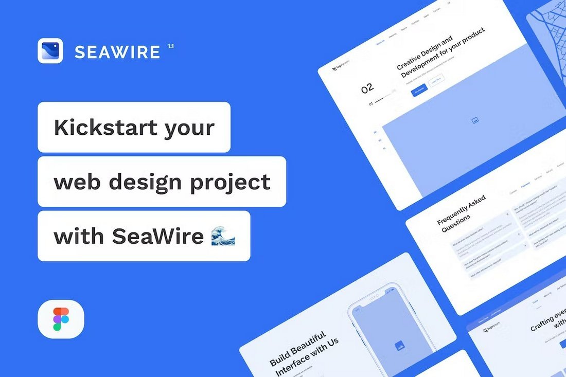 SeaWire - Figma Wireframe Kit for Websites