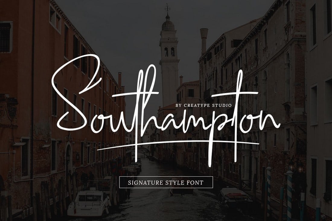 Southampton Signature Free Font