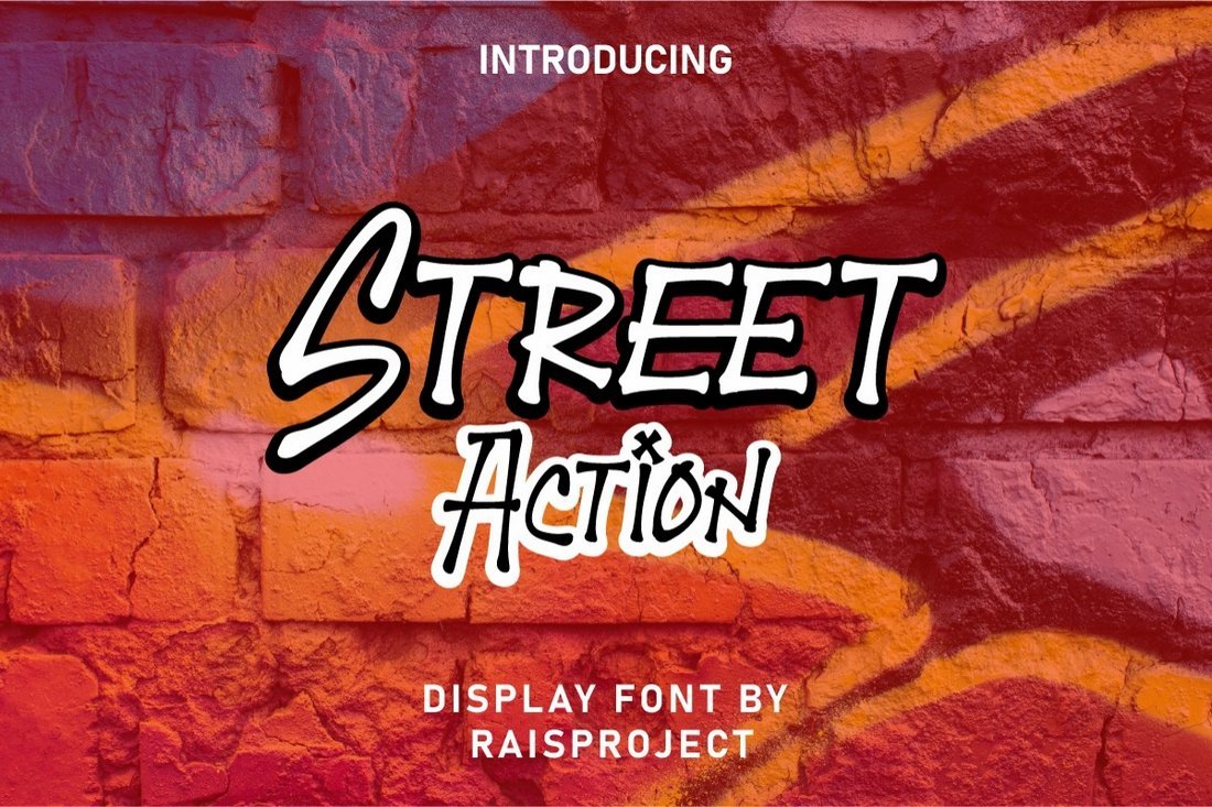 Street Action - Free Graffiti Letter Font
