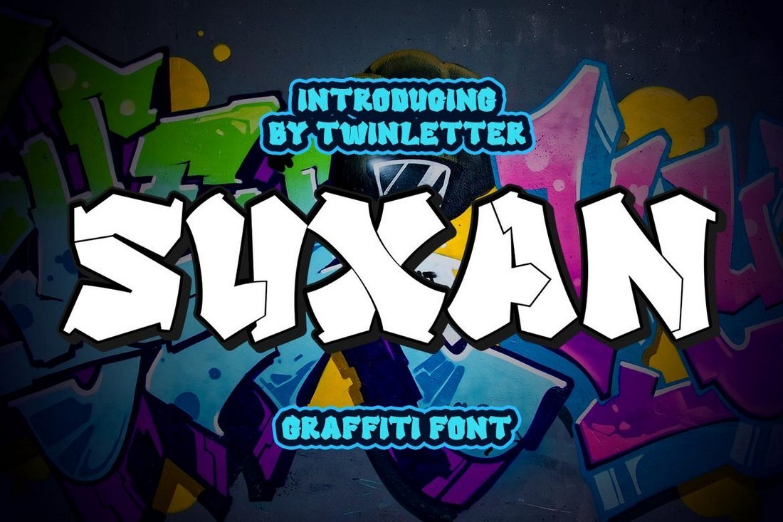 Suxan - Free Stylish Graffiti Font