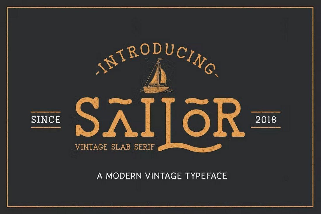 The Sailor - Classic Nautical Sailor Font