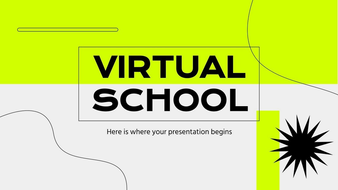 Virtual School - Free Educational PowerPoint Template