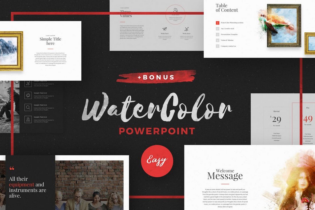 WaterColor - Powerpoint Template