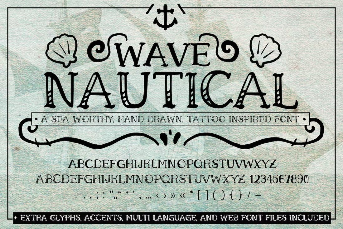 Wave - Hand-Drawn Nautical Font