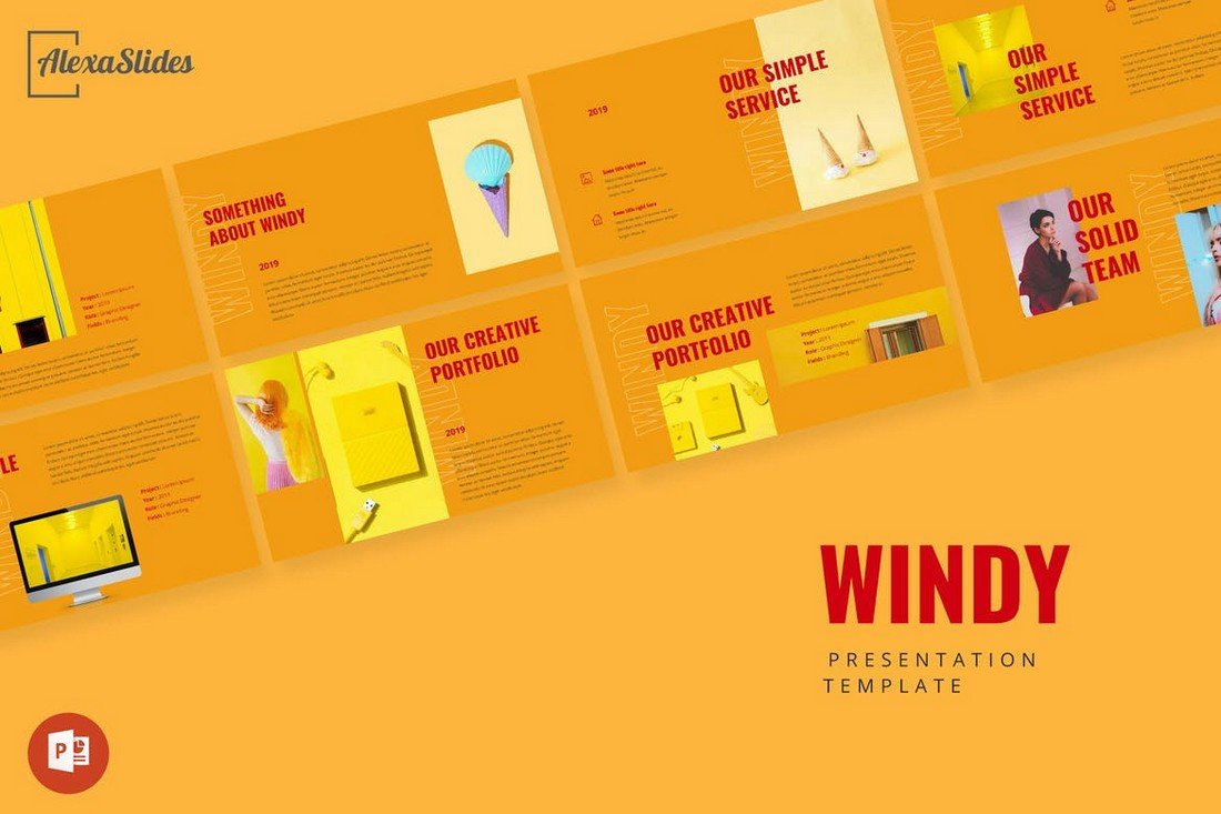 Windy - Modern Portfolio Powerpoint Presentation