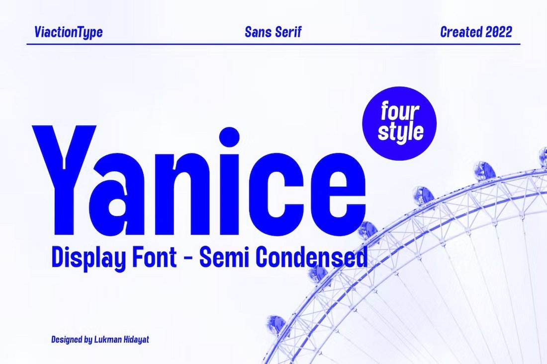 Yanice - Display Semi Condensed Font