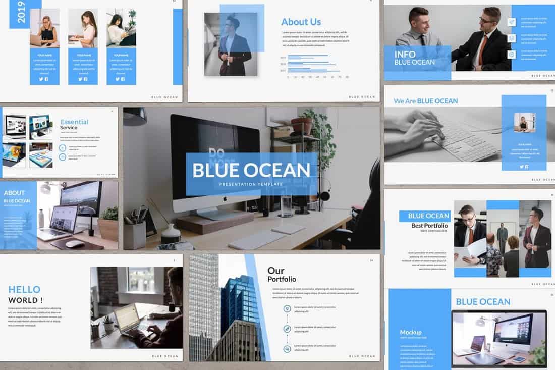 Blue Ocean -Business Powerpoint Template
