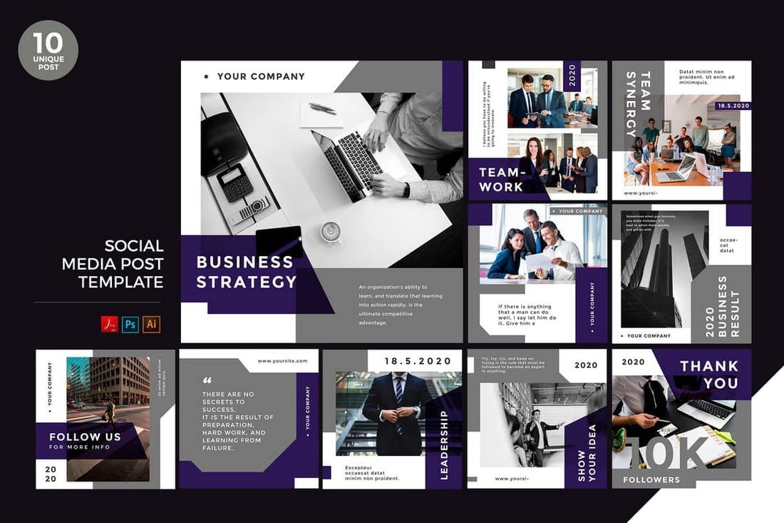 Business Strategy Social Media Kit
