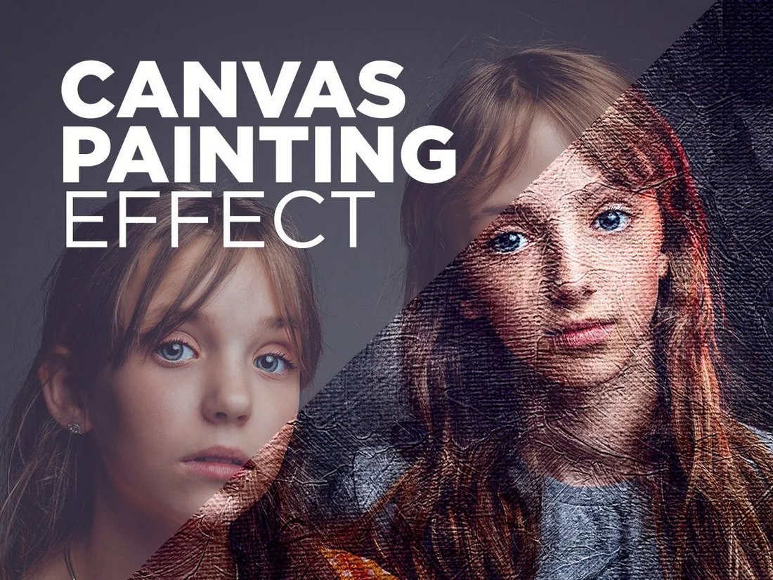 Canvas Painting Free Photoshop Action