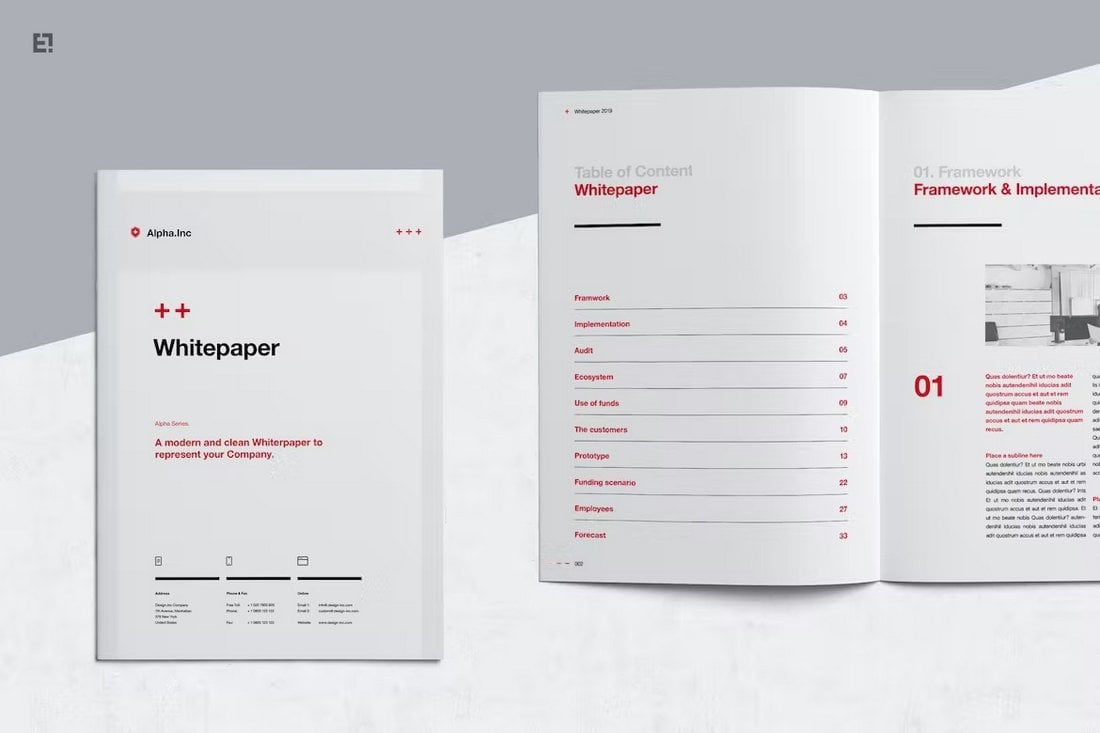 Clean White Paper Template for InDesign