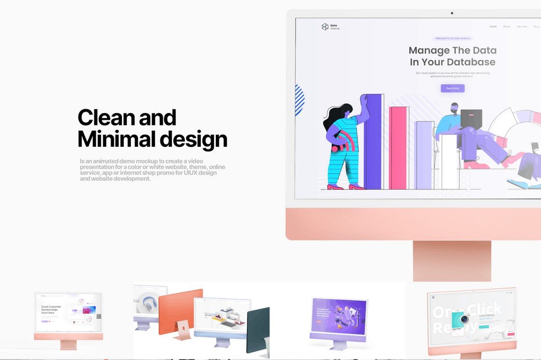 Colorful Desktop Website Mockups