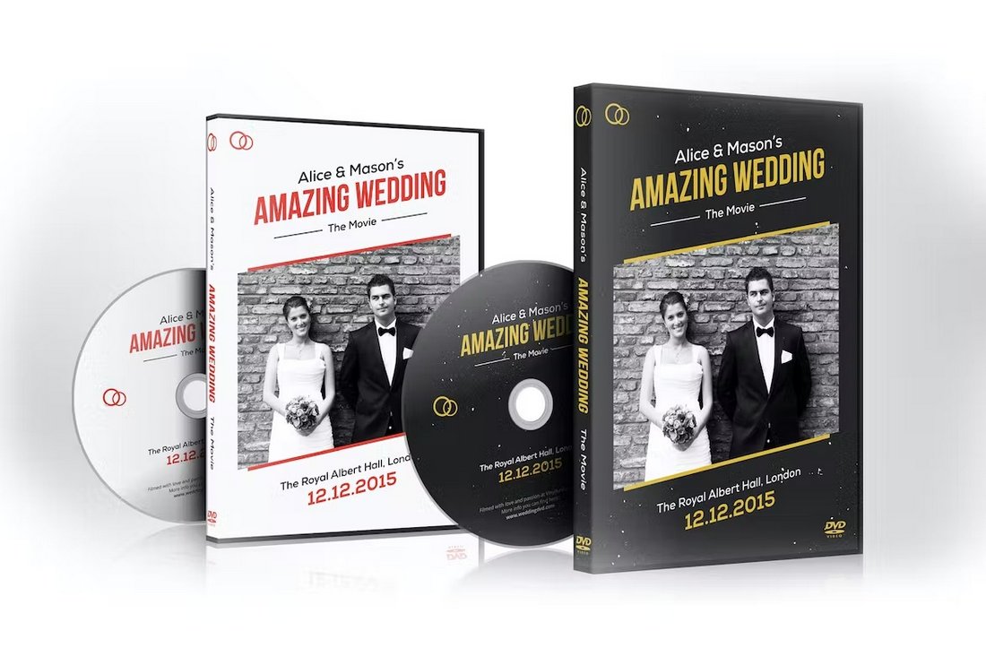DVD Cover & Label Templates for Wedding Albums