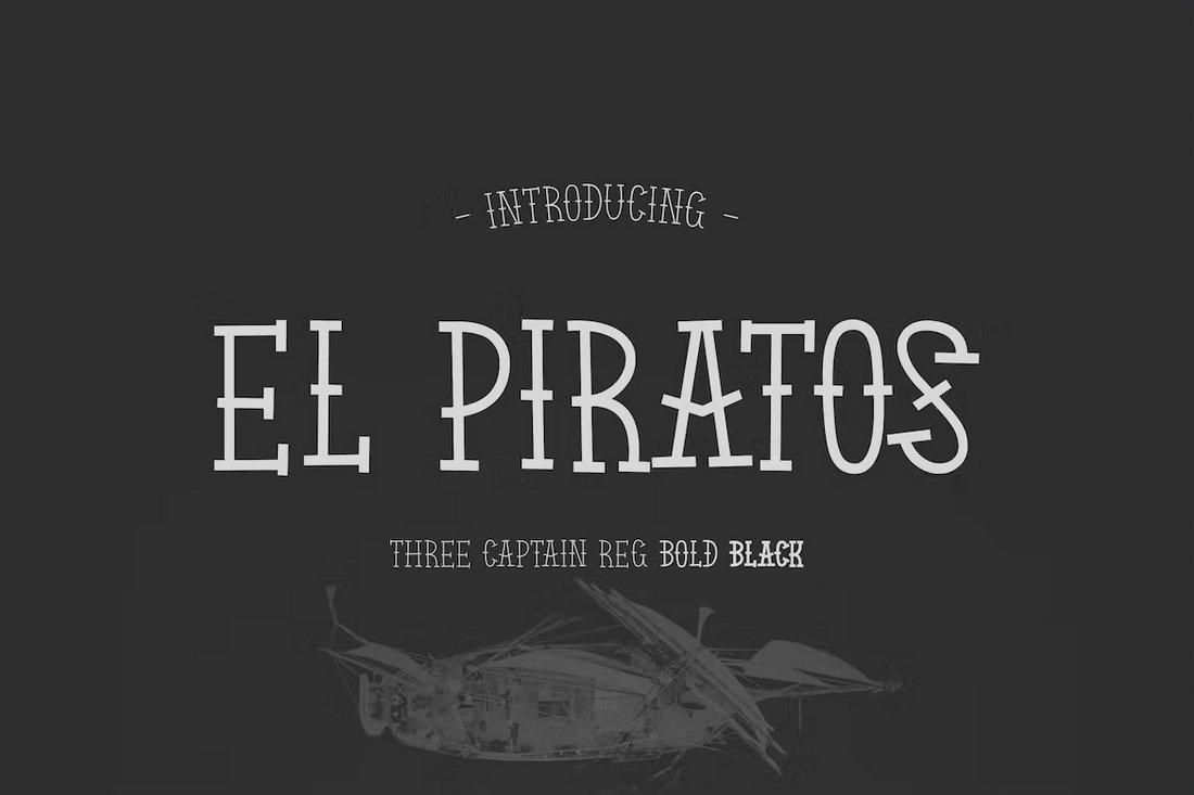 EL PIRATOS - Pirate Sailor Tattoo Font