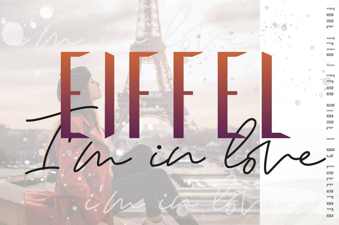 Eiffel in Love - Modern Font Trio