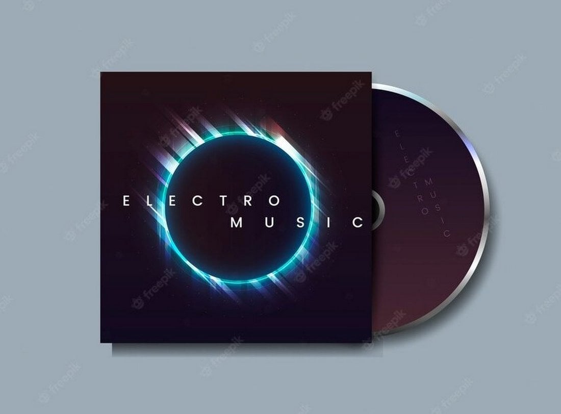 Electro Music Free CD Cover Design Template