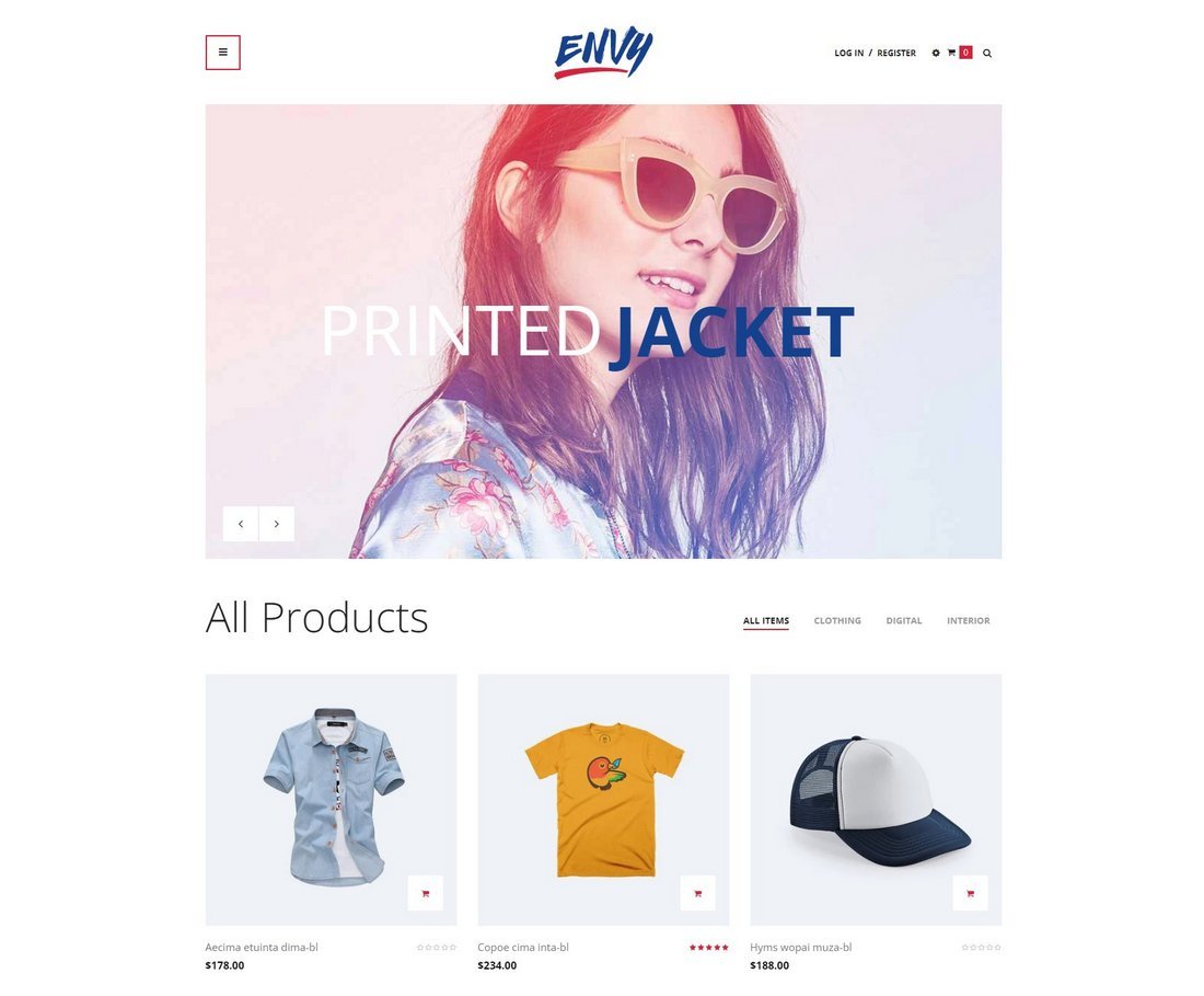 Envy - Minimal Free Shopify Theme