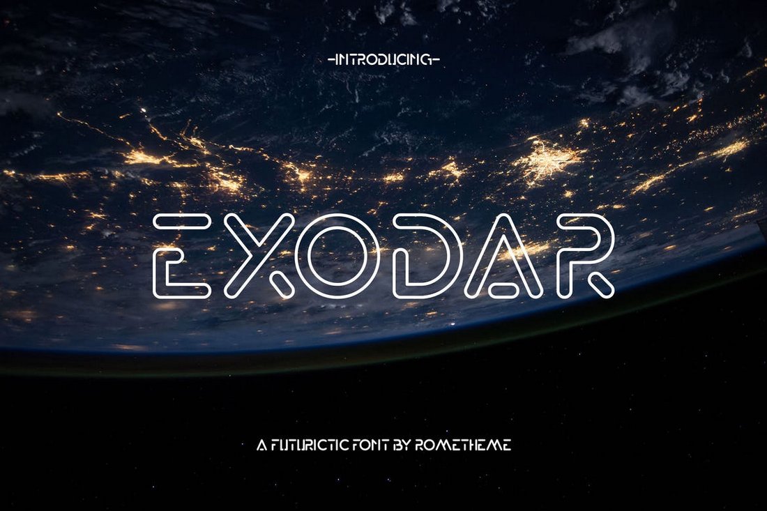 Exodar - Futuristic Space Font