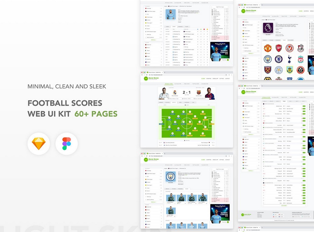 Football Website - Free UI Kit for Figma