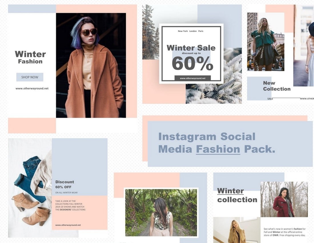 Free Fashion Instagram Templates Pack