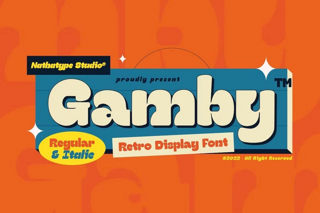 Gamby - Retro Font for T-Shirts
