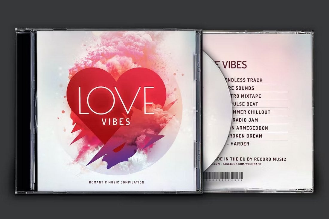 Love Vibes Music CD Cover Template