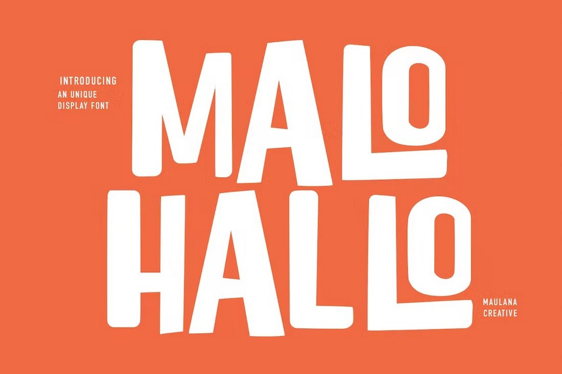 Malohallo - Unique T-Shirt Font