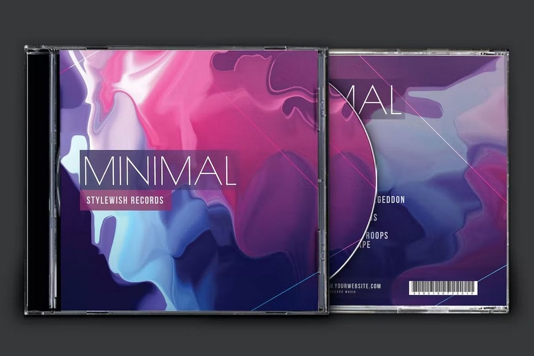 Minimal CD Cover Template PSD