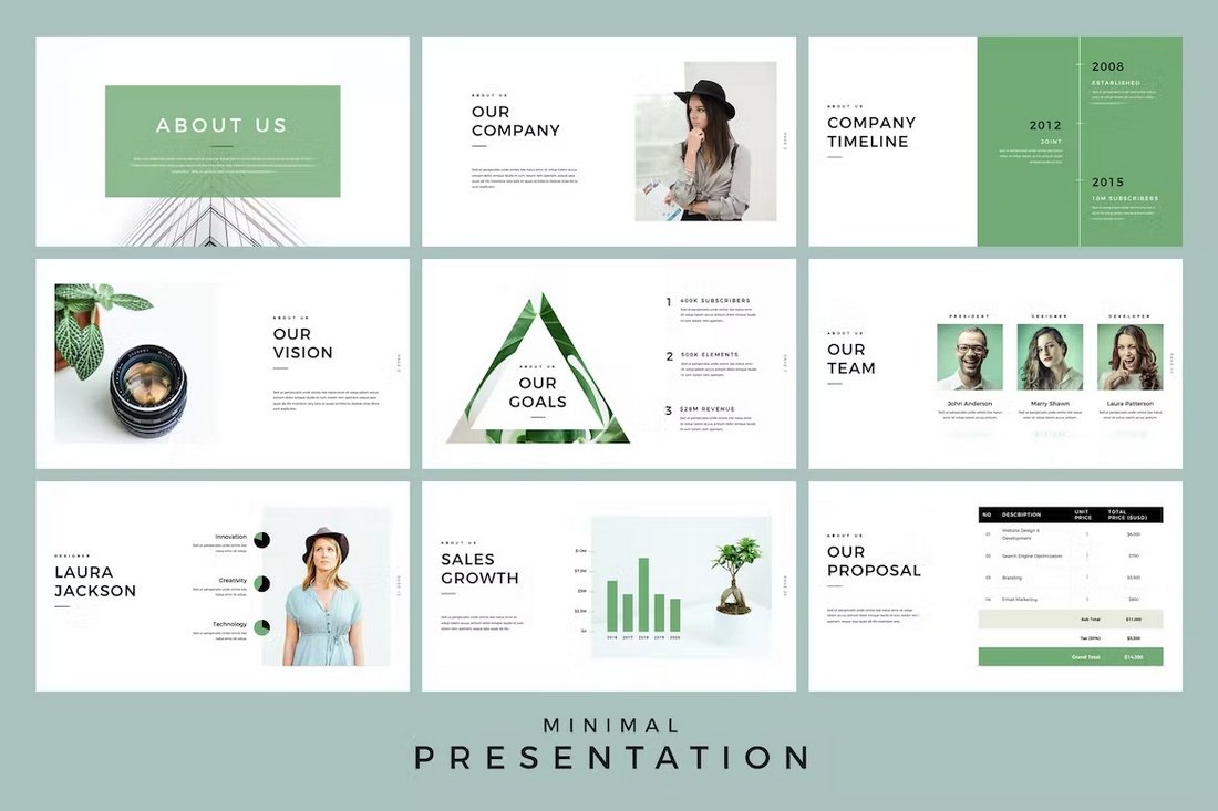 Minimal Presentation Clean PowerPoint Template