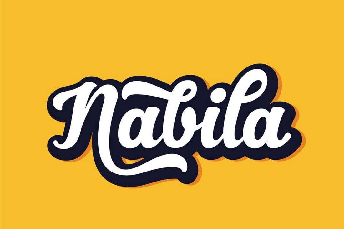 Nabila - Playful T-Shirt Typeface
