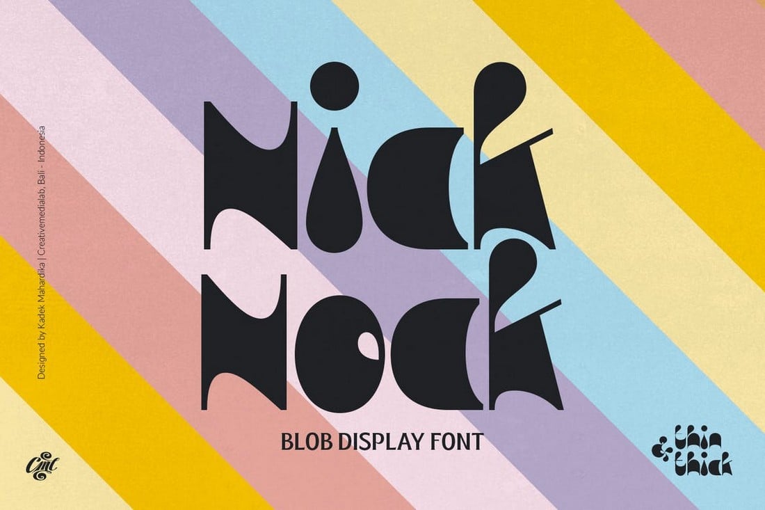 Nick Nock - Blob Display font