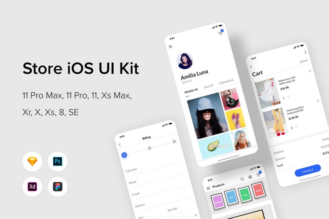 Online Store iOS UI Kit Figma Templates