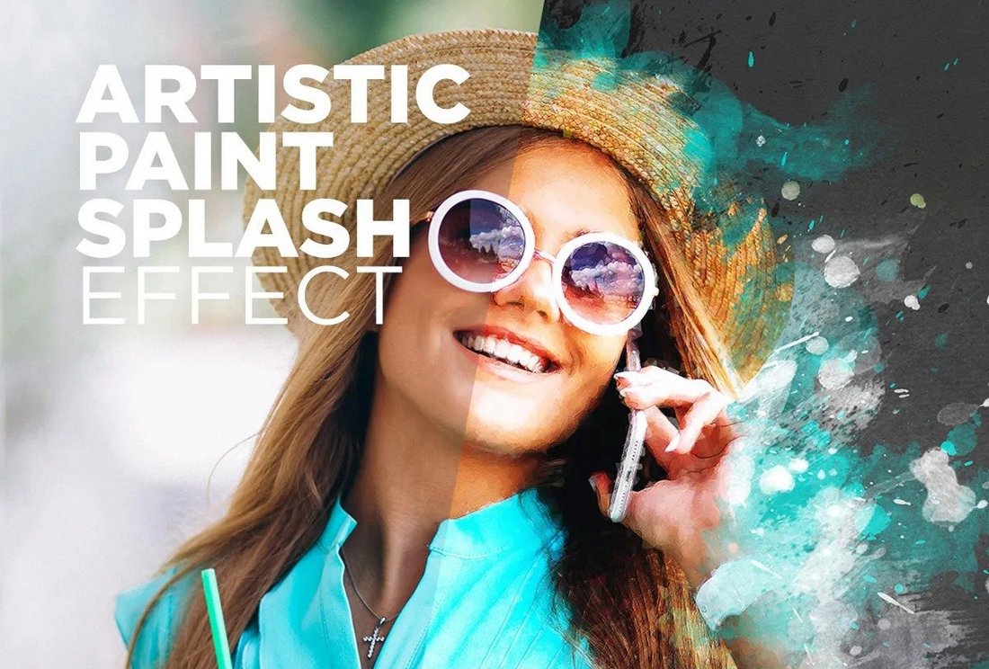 Paint Splash Free Artistic Photoshop Action