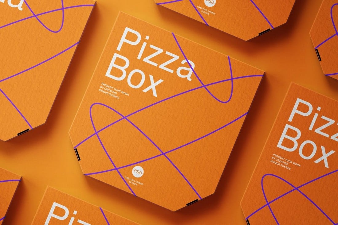 Pizza Box Mockup Template