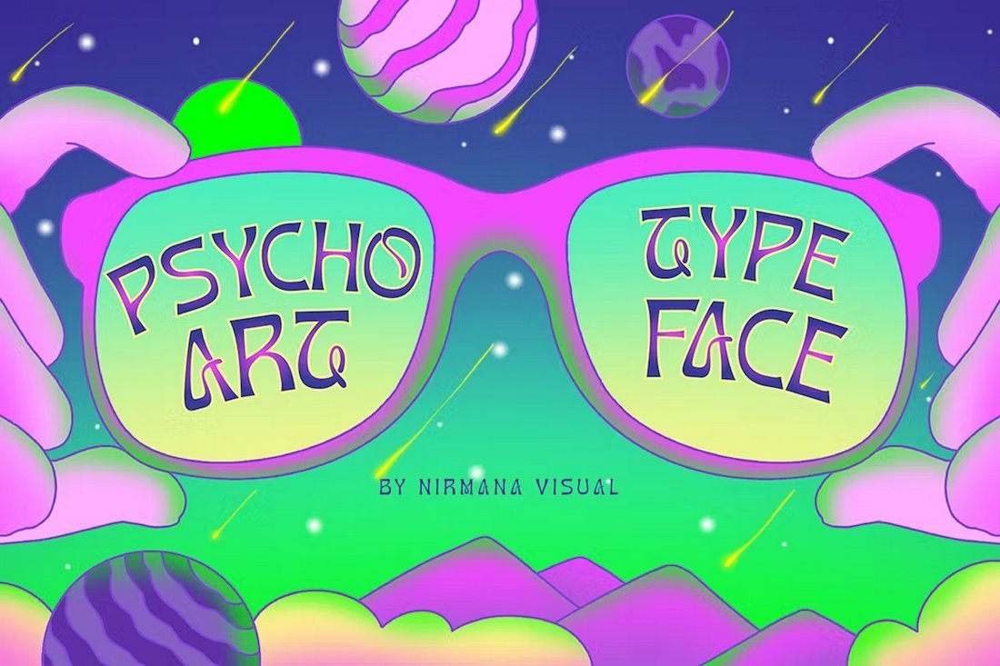 Psychoart - Modern Psychedelic Font