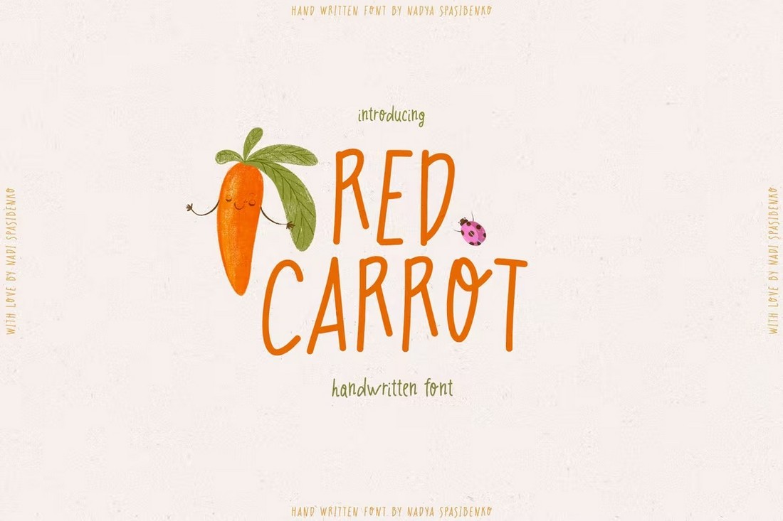 Red Carrot PlayFul Font for Procreate