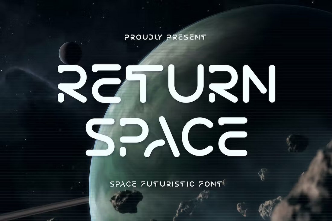 Return Space - Stylish Futuristic Font