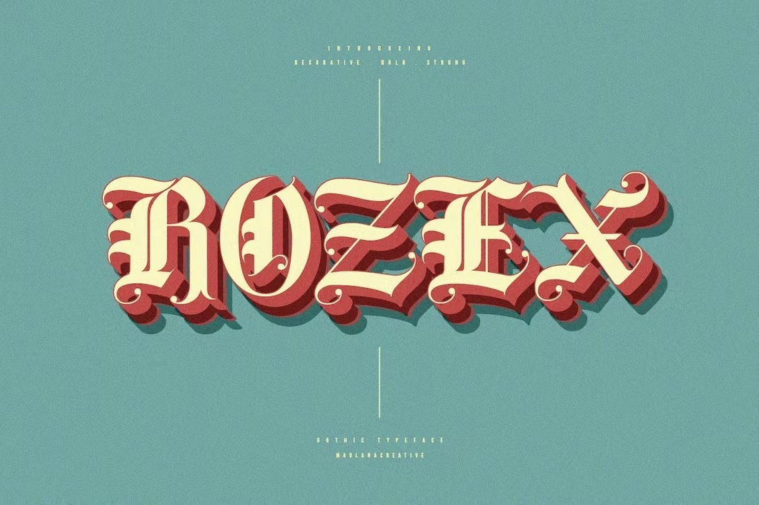 Rozex - Bold Medieval Gothic Font