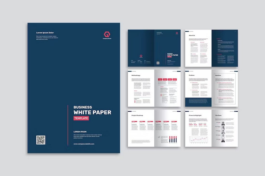 Simple White Paper Template for InDesign
