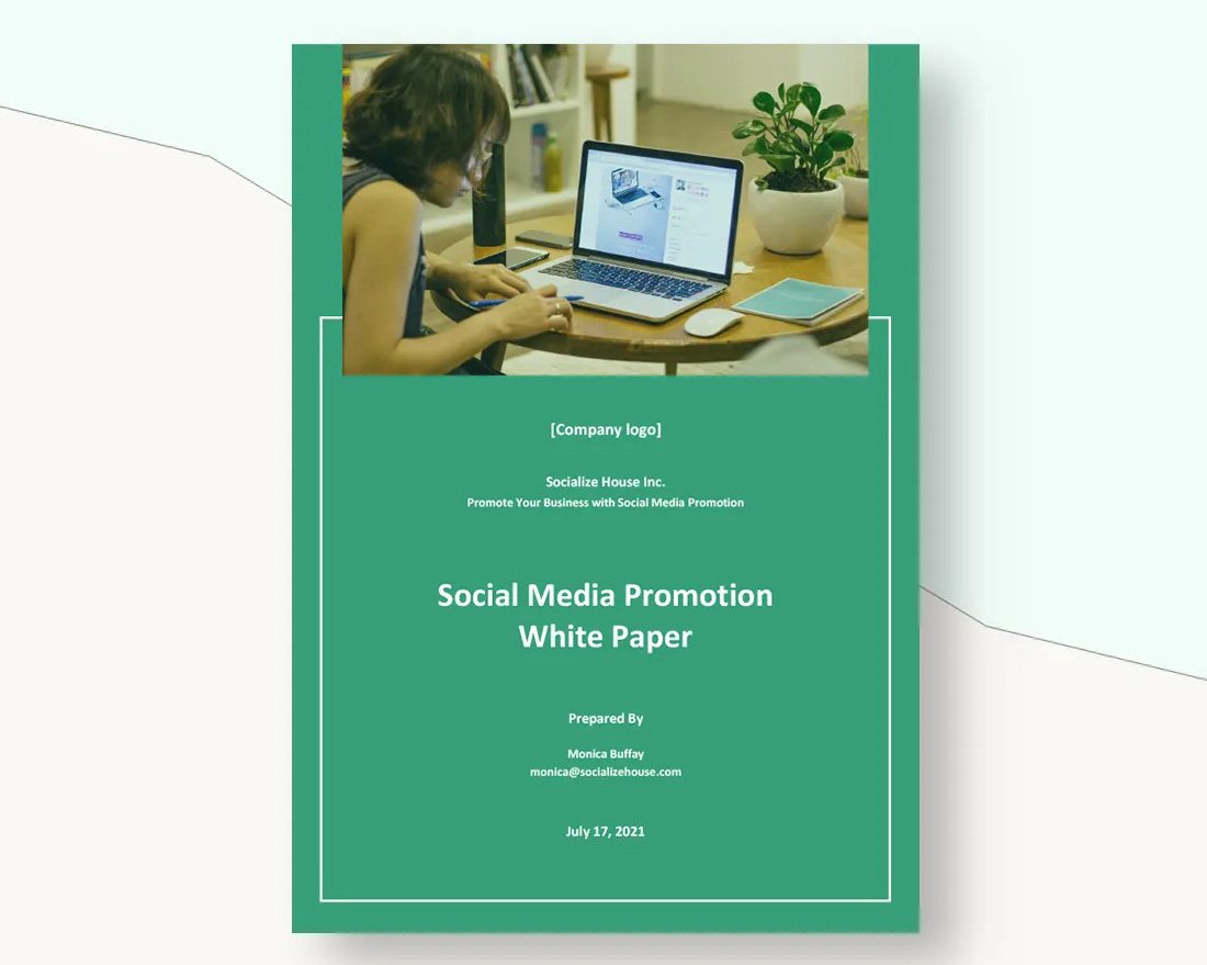 Social Media White Paper Template Free
