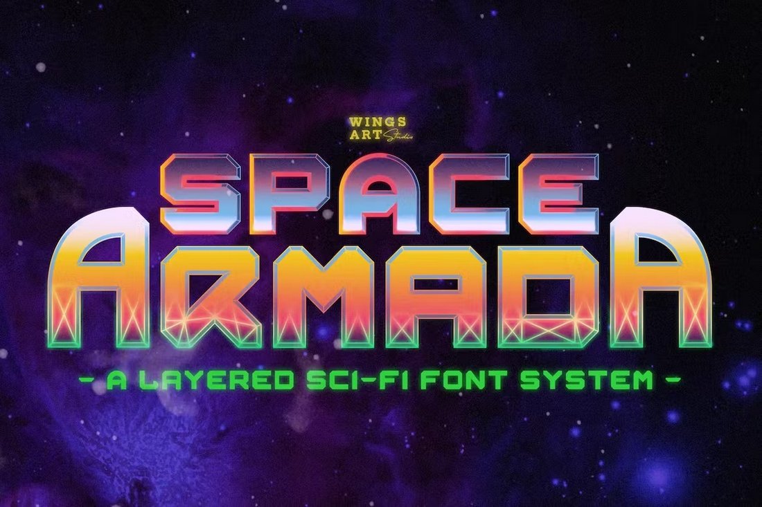 Space Armada - Retro Sci-Fi Font