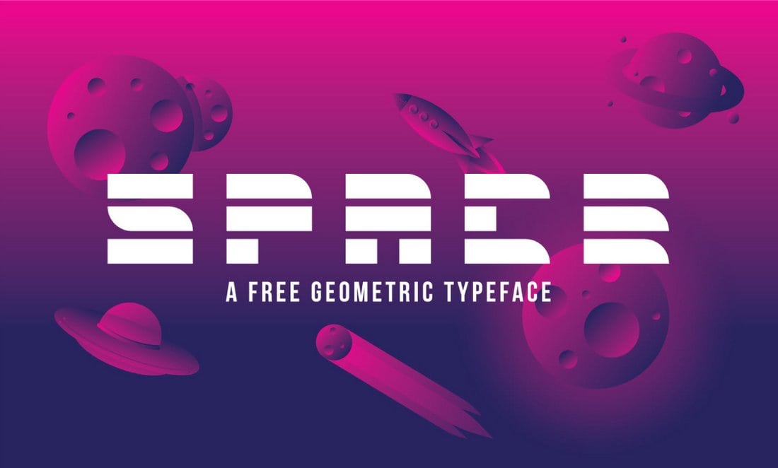 Space - Free Geometric Font