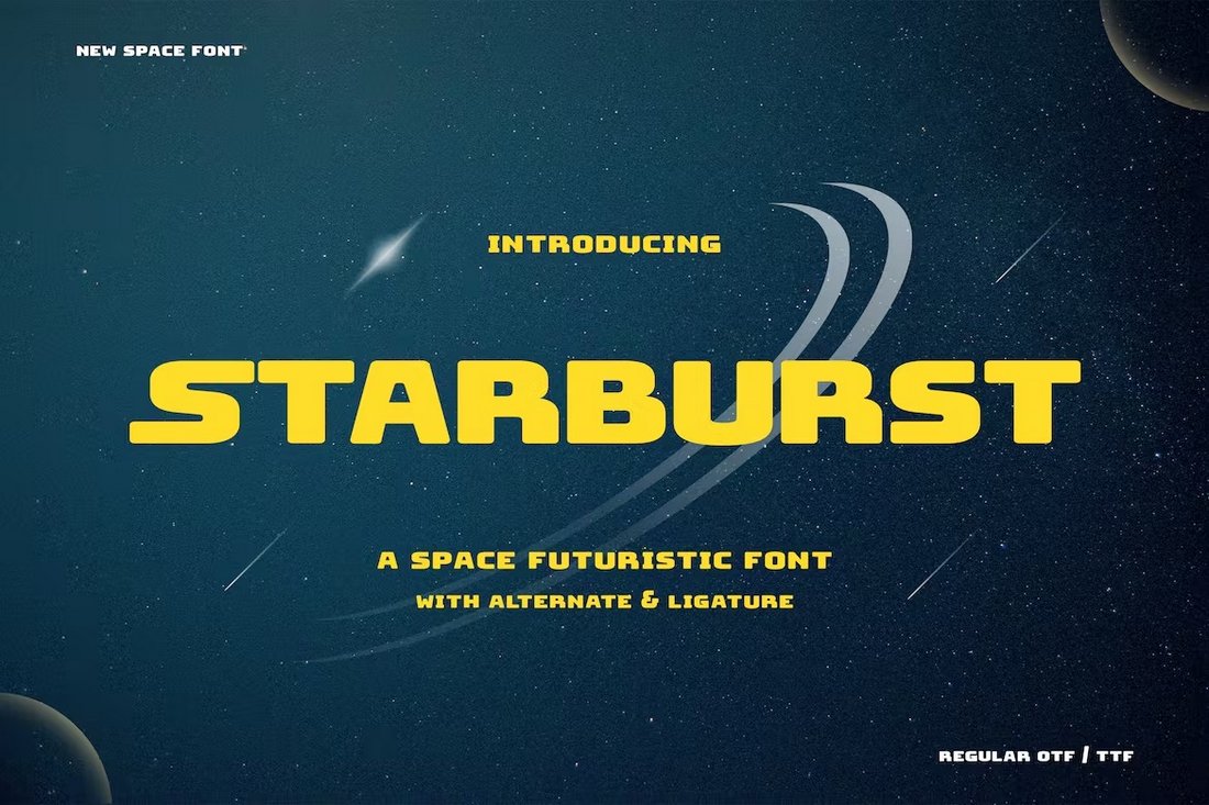 Starburst - A Space Futuristic Font