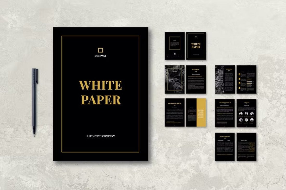 Stylish & Bold White Paper Template