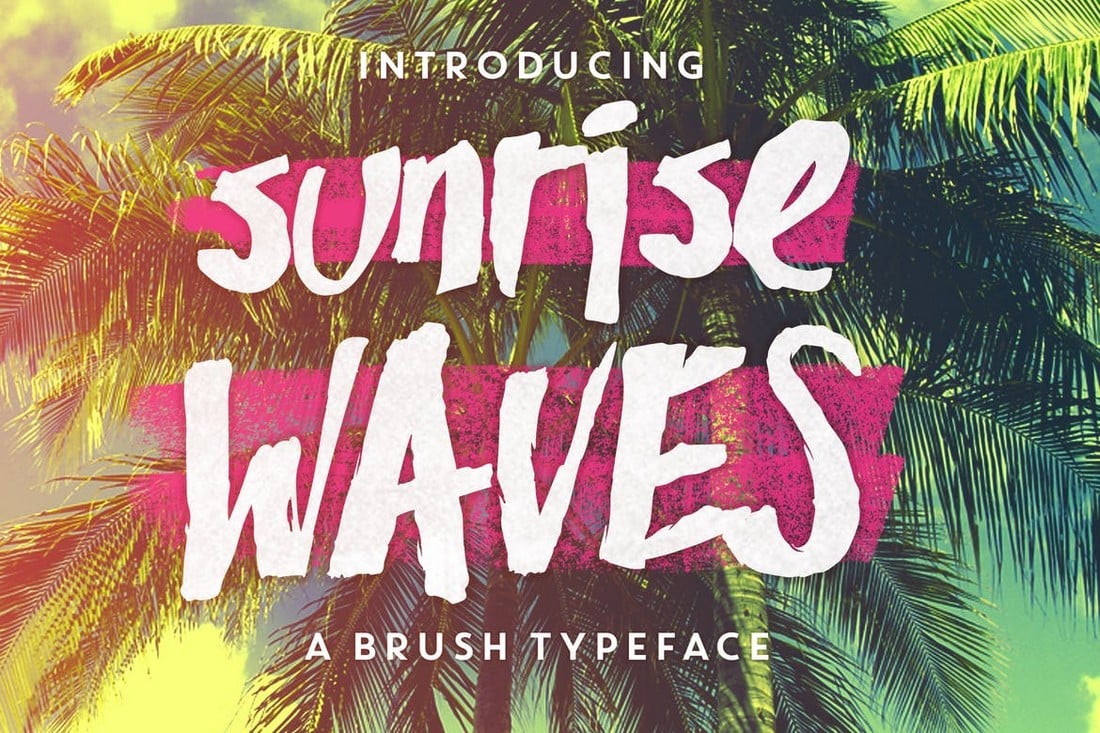 Sunrise Waves - Unique T-Shirt Font