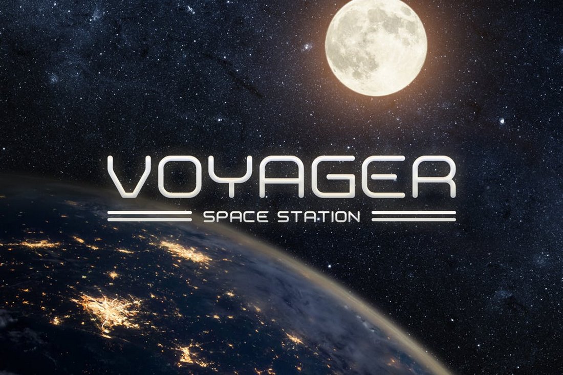 Voyager Modern Space Font