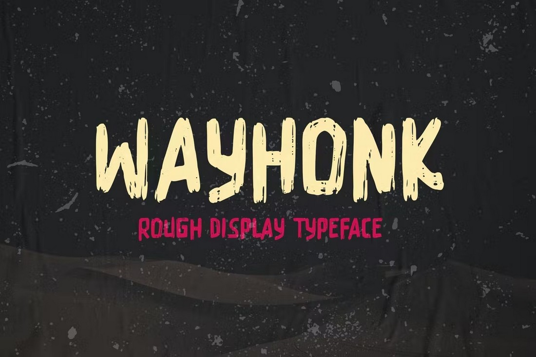 Wayhonk - Rough Fonts for Procreate