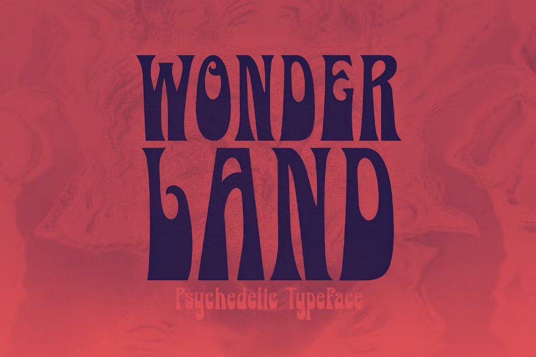 Wonderland - Goovy Psychedelic Font